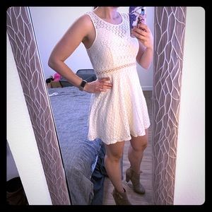 Cream Mini Dress
